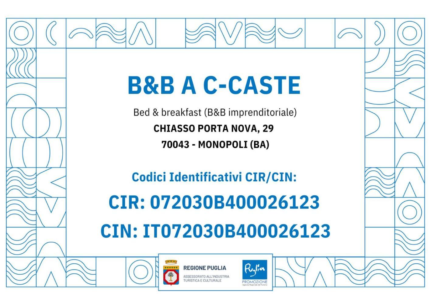 B&B A C-Caste Monopoli Exterior foto